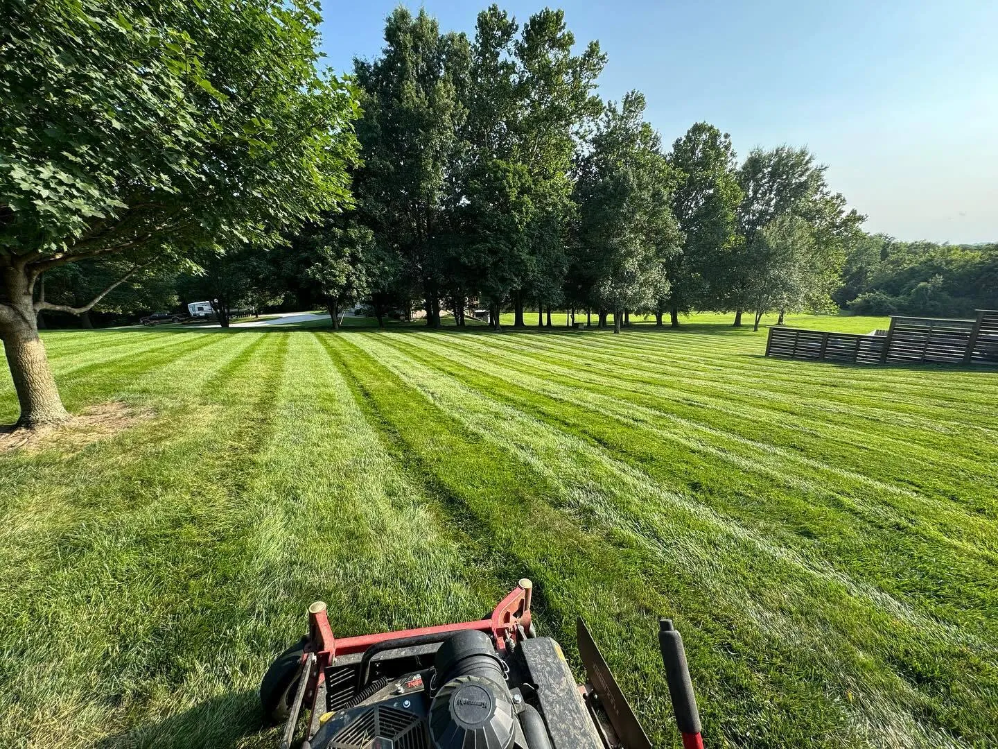 Professional lawn striping by Urban Diamond in Kansas City Northland