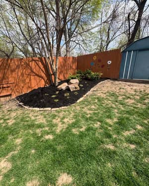 Mulch bed landscaping