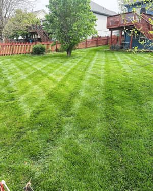 Crosshatch lawn striping pattern