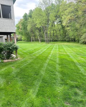 Striped lawn pattern