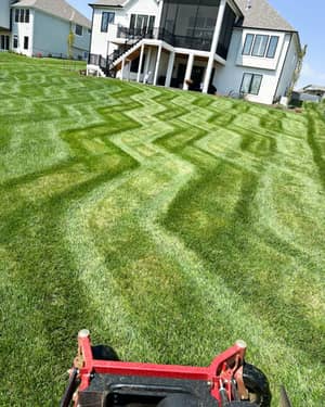 Zigzag lawn pattern